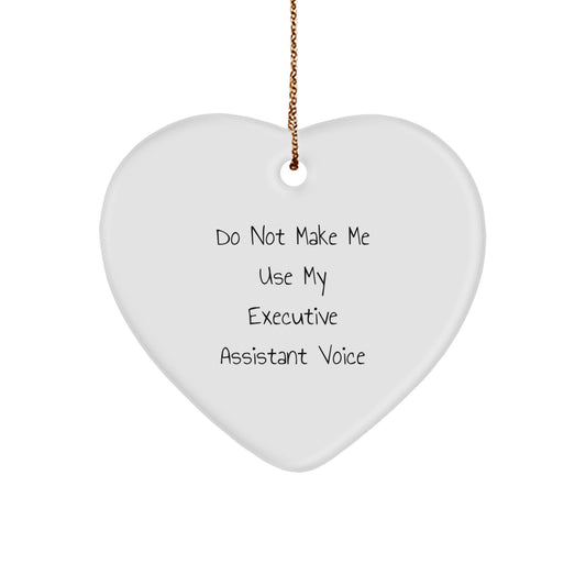Funny Executive Assistant Heart Ornament Gifts from Friends and Family, Executive Assistant Christmas Unique Gifts, Gifts for Executive Assistant - Image 1