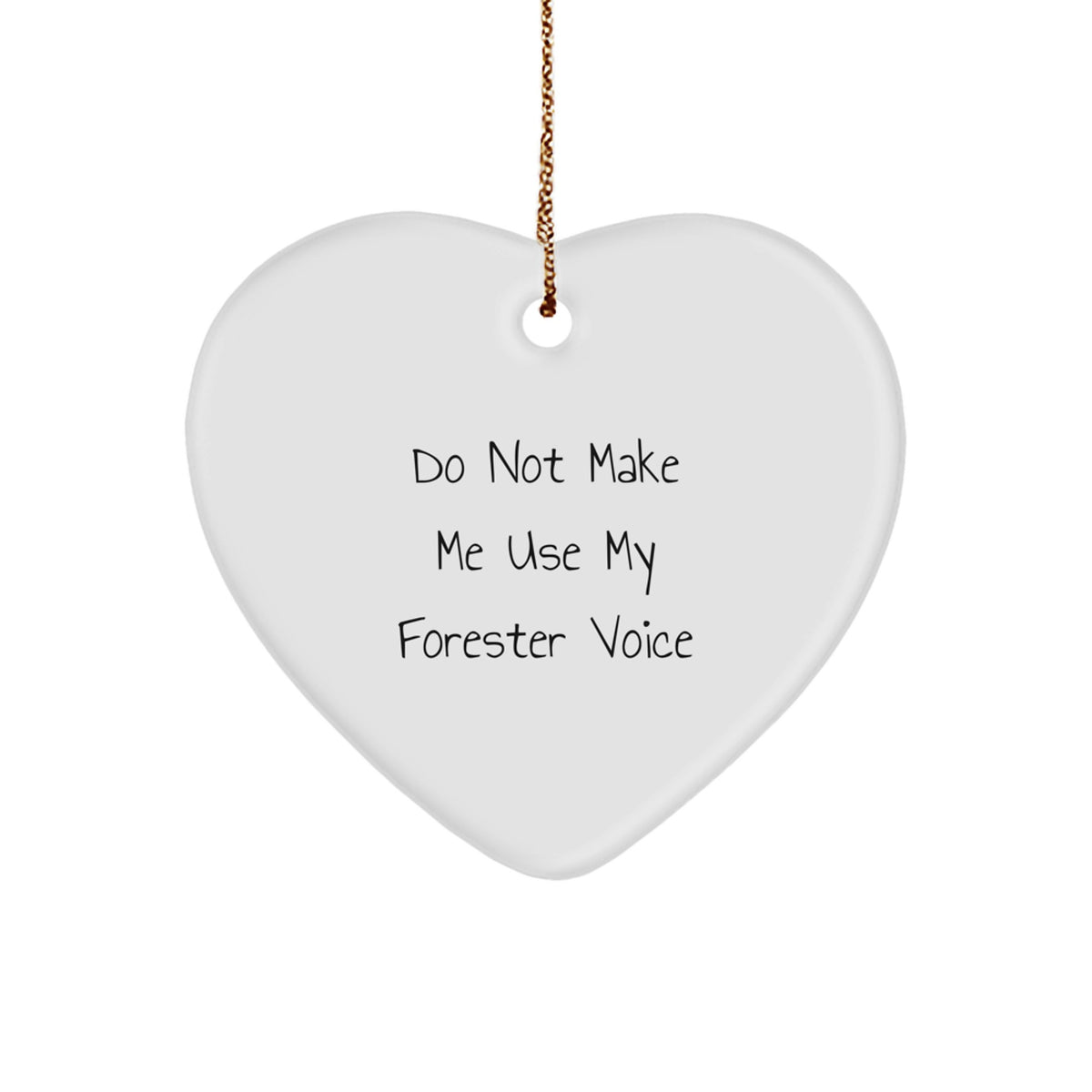 Christmas Gift for Her Forester Heart Ornament Present with Quote - Image 1