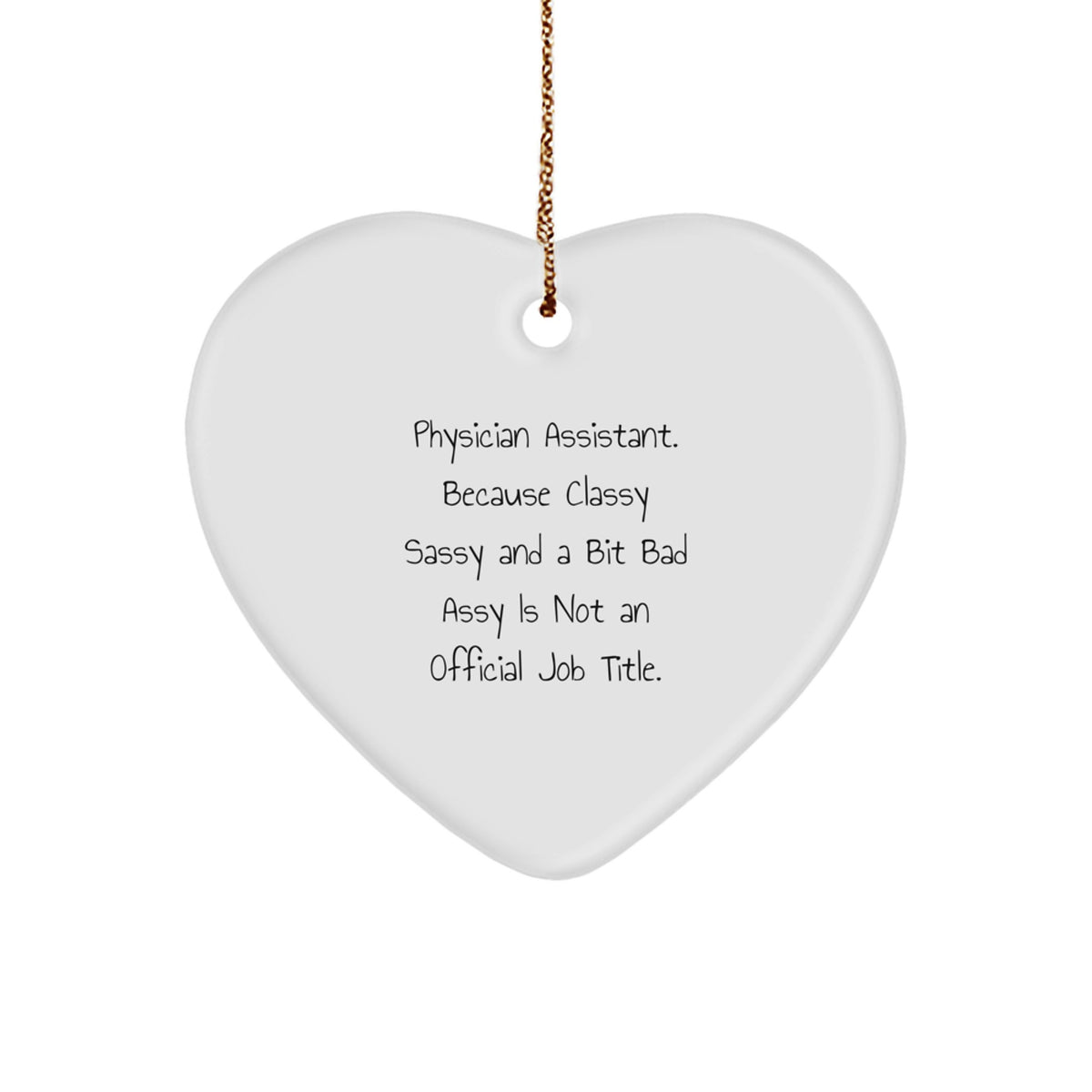 Christmas Ornament Idea for Coworkers Gift – Physician Assistant Heart - Image 1