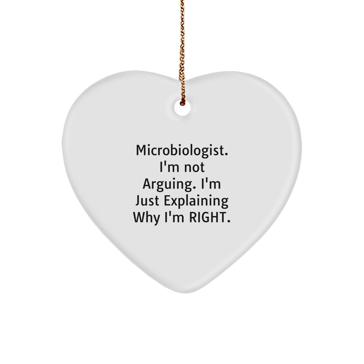 Microbiologist Heart Ornament Christmas Gift for Coworkers Idea - Image 1