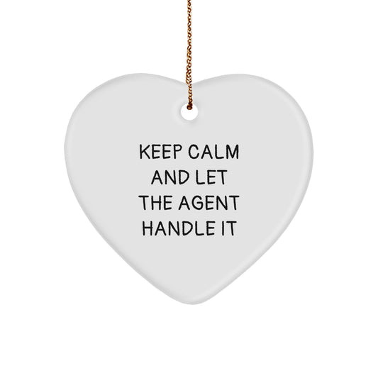 Funny Agent Heart Ornament Gifts from Friends and Family for Agents Christmas Unique Present Ideas - Image 1