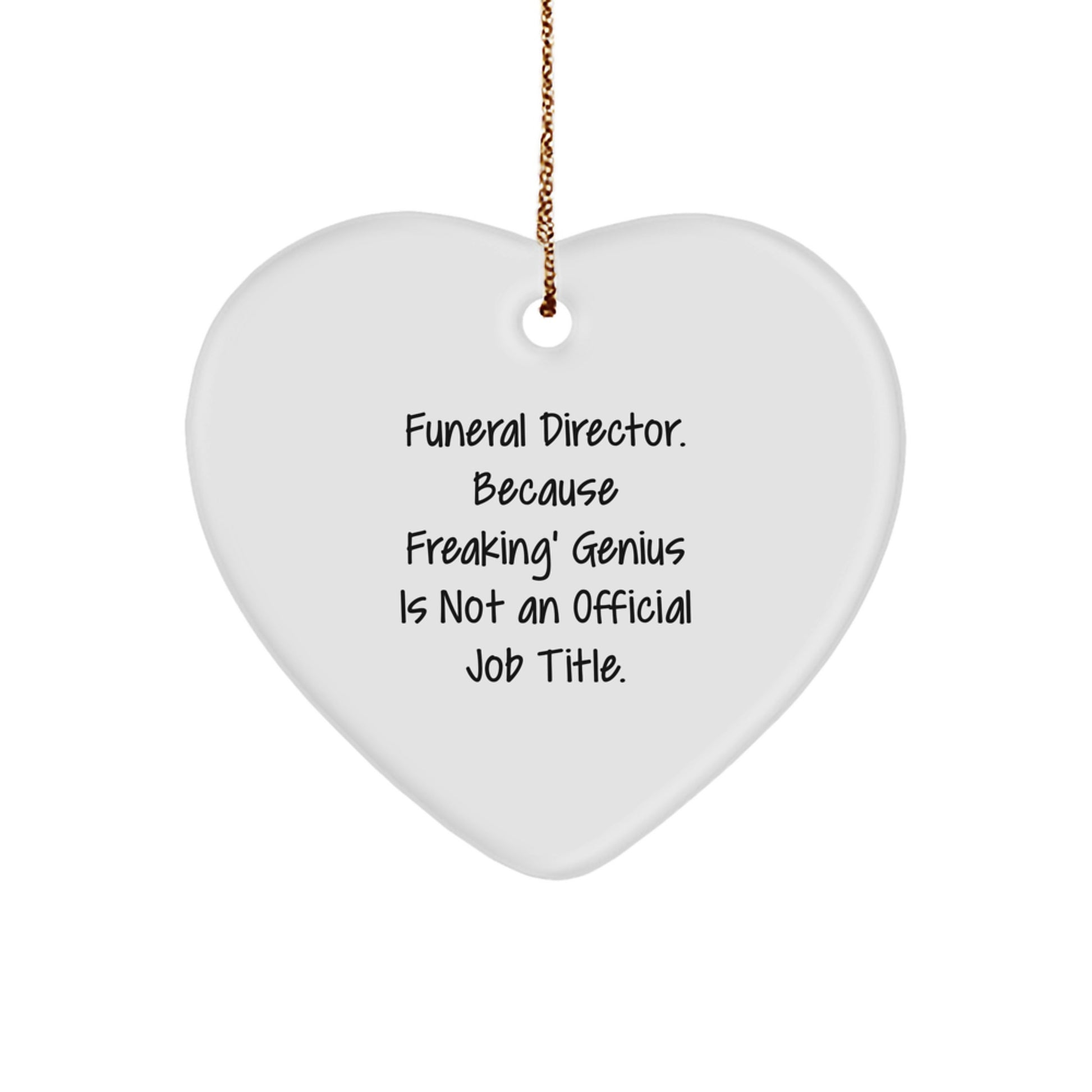 Funny Funeral Director Gifts from Men, Unique Heart Ornament for Funeral Directors, Christmas Unique Gifts for Men - Image 1