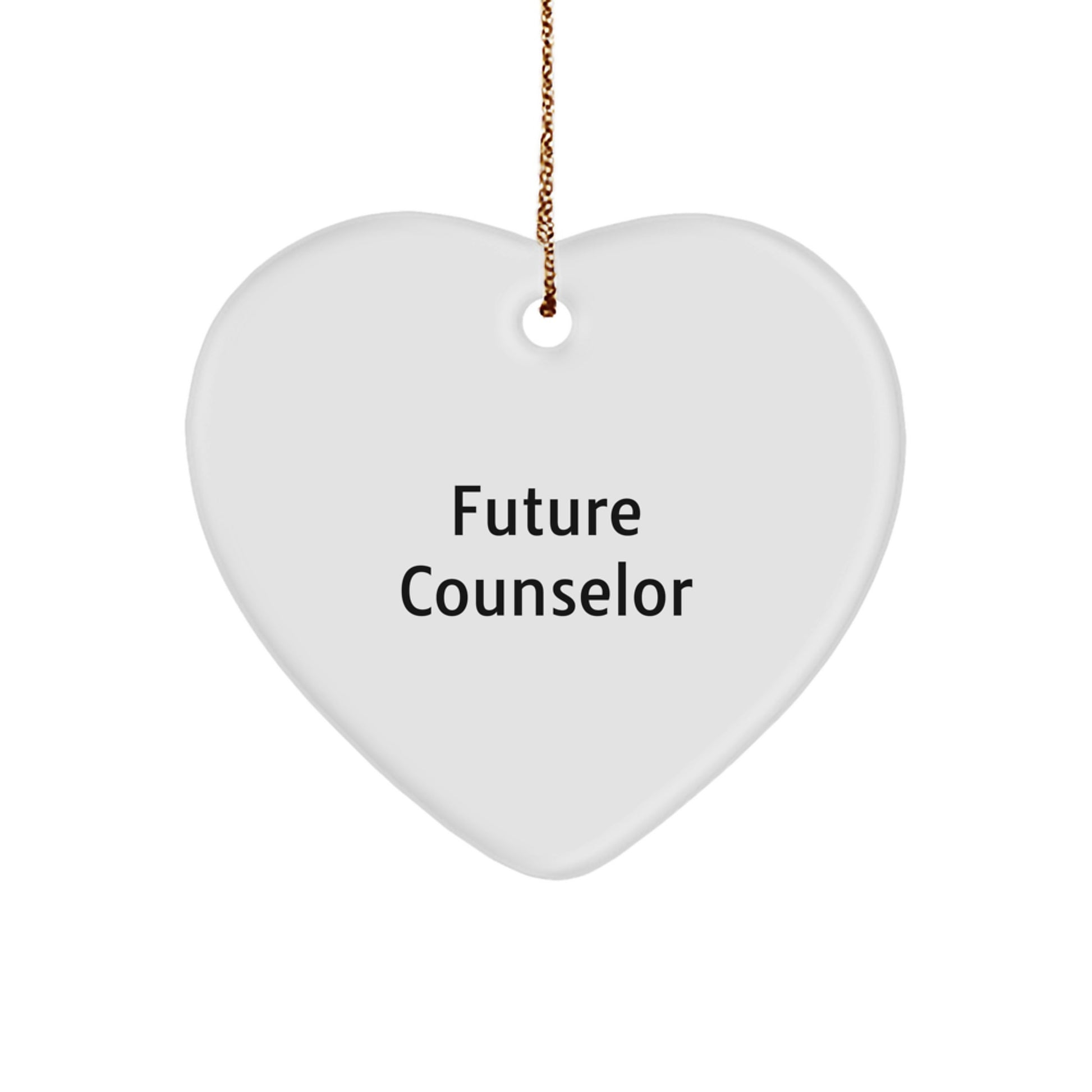 Funny Counselor Gifts from Friends, Heart Shaped Ornament for Future Counselor at Christmas Time - Image 1
