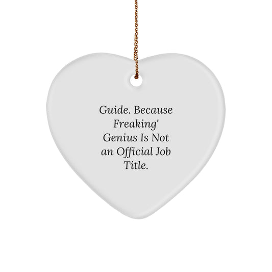 Funny Guide Gifts from Men to Women - Heart Ornament, Inspirational Quotes for Christmas Unique Gifts - Image 1