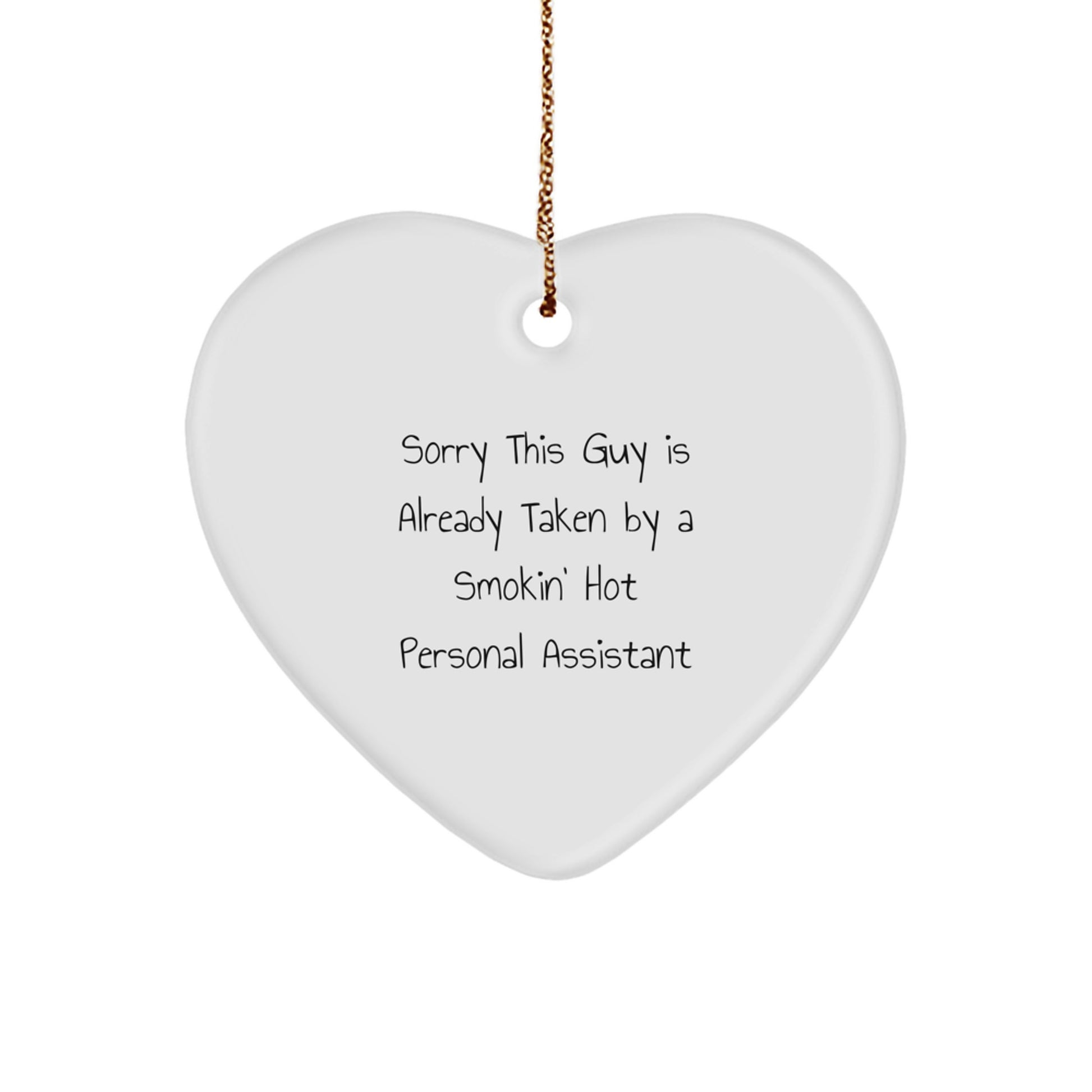 Funny Personal Assistant Heart Ornament Gifts from Men to Women - Christmas Unique Gifts for Personal Assistant Friends - Image 1