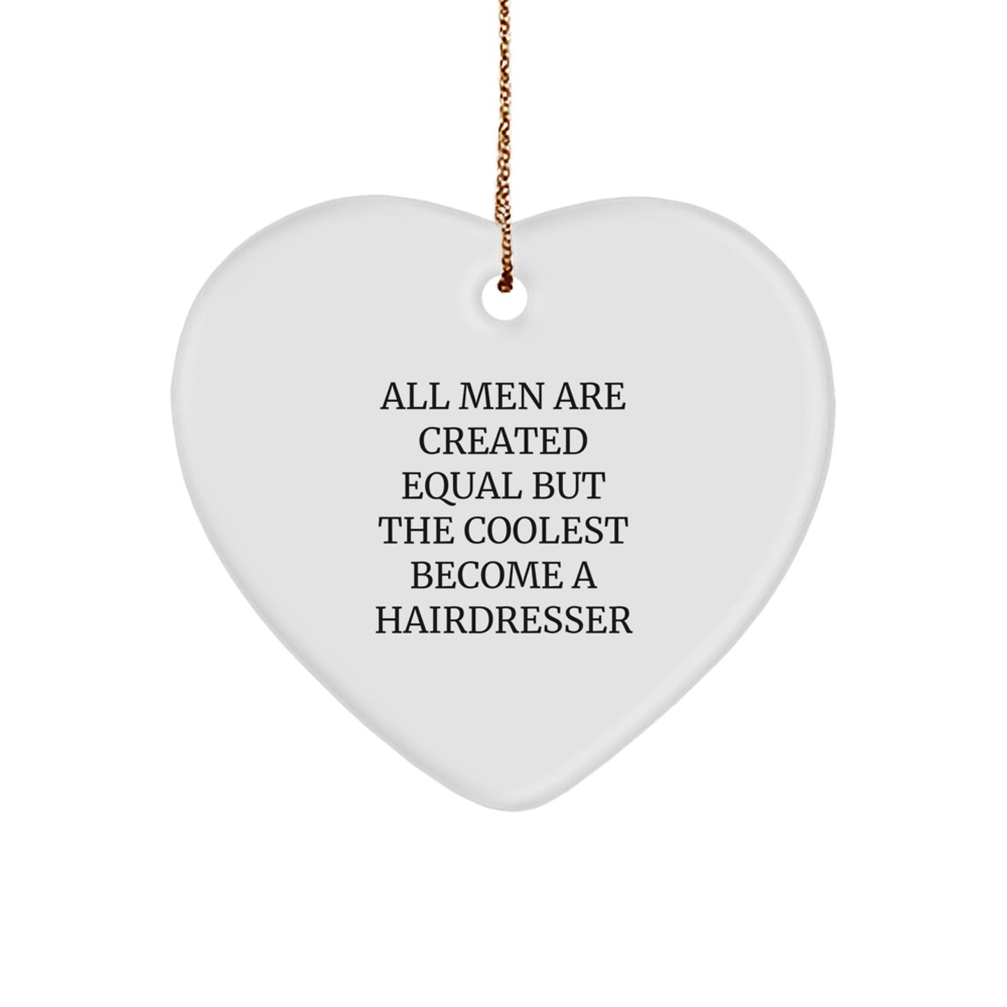 Hairdresser Heart Ornament Gifts from Men to Hairdresser Friends for Christmas Unique Gifts - Image 1