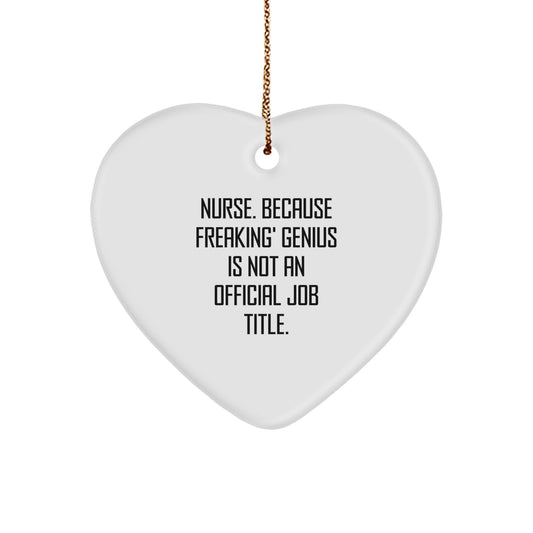 Funny Nurse Gifts from Men Christmas Unique Gifts for Nurse Heart Ornament, Nurse Heart Shaped Decoration - Image 1