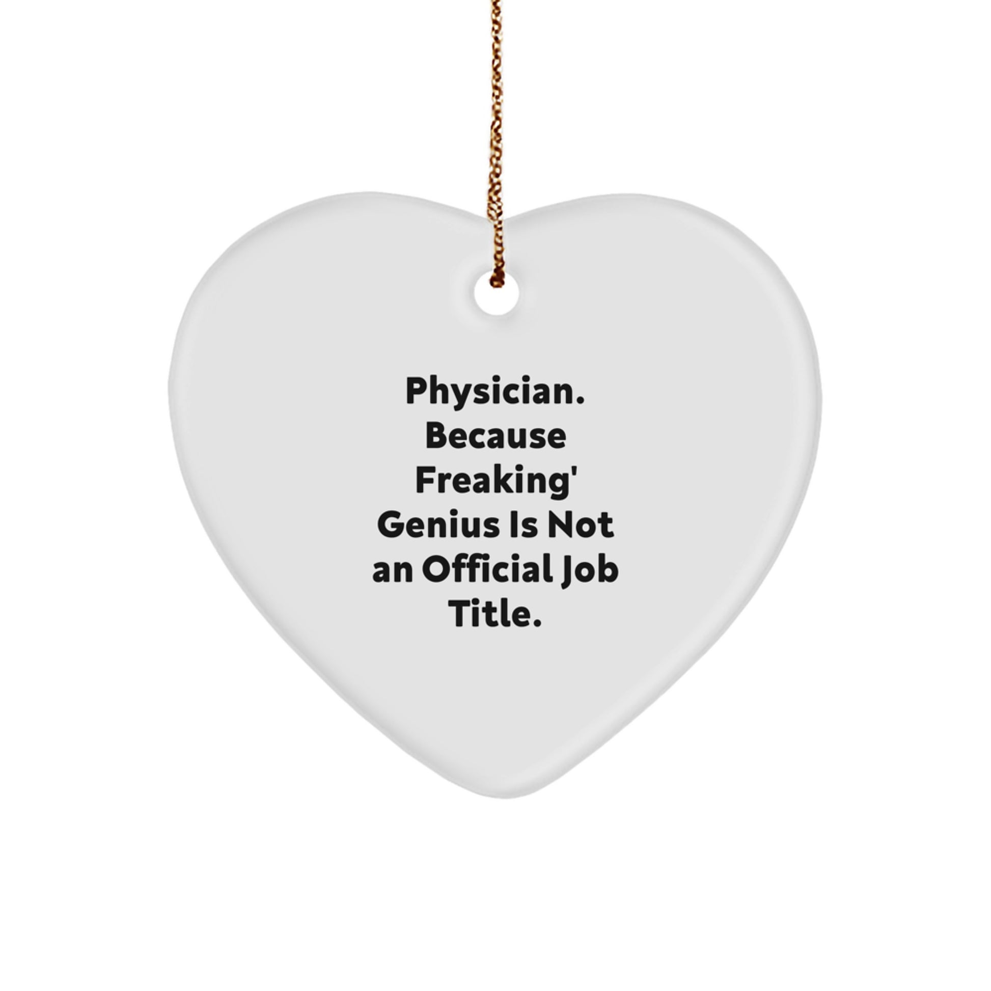 Funny Physician Heart Ornament Gifts from Friends and Family for Christmas Unique Physician Decorations - Image 1