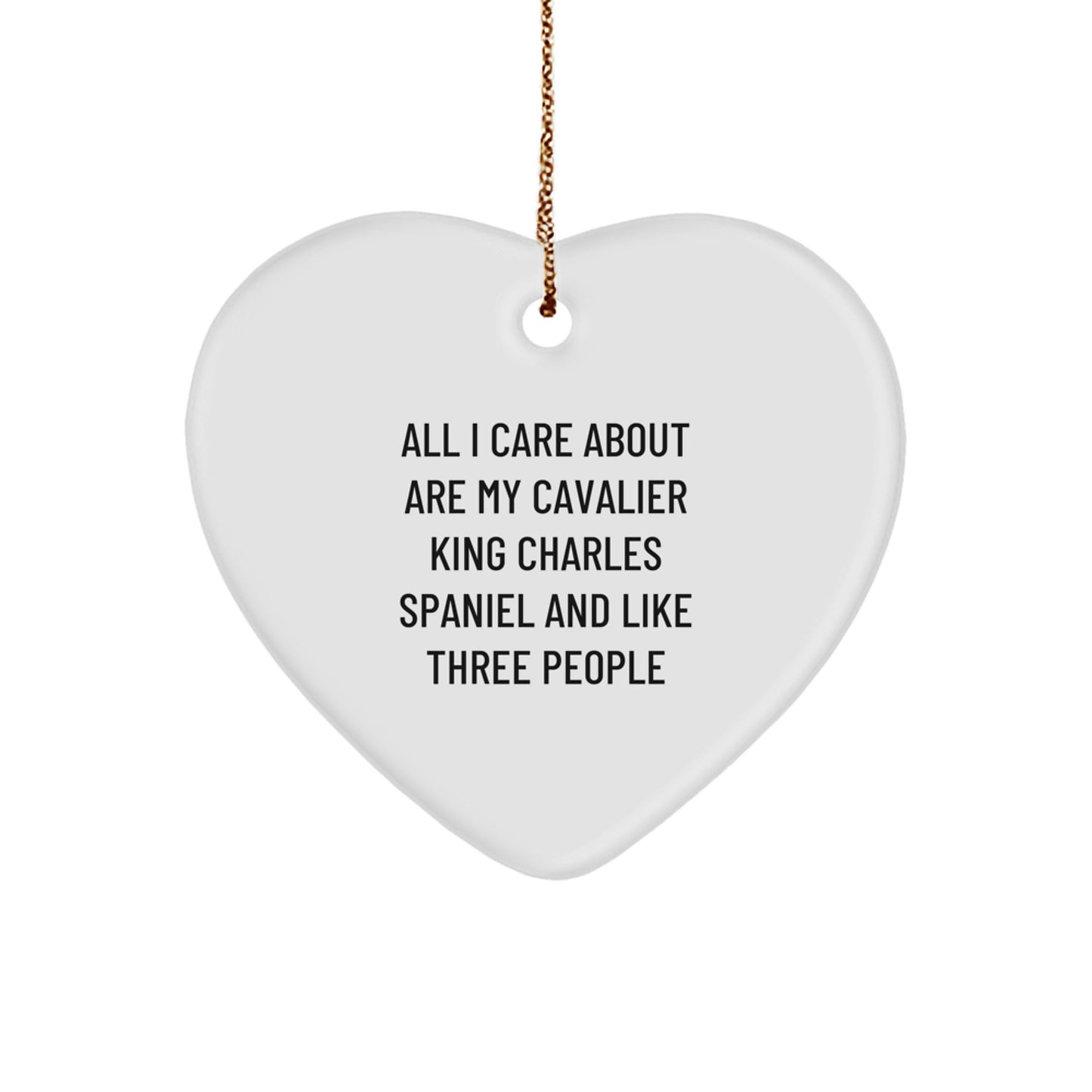 Funny Cavalier King Charles Spaniel Dog Gifts from Friends, Unique Christmas Ornament for Men - All I Care About Are My Cavalier King Charles Spaniel And Like Three People - Image 1
