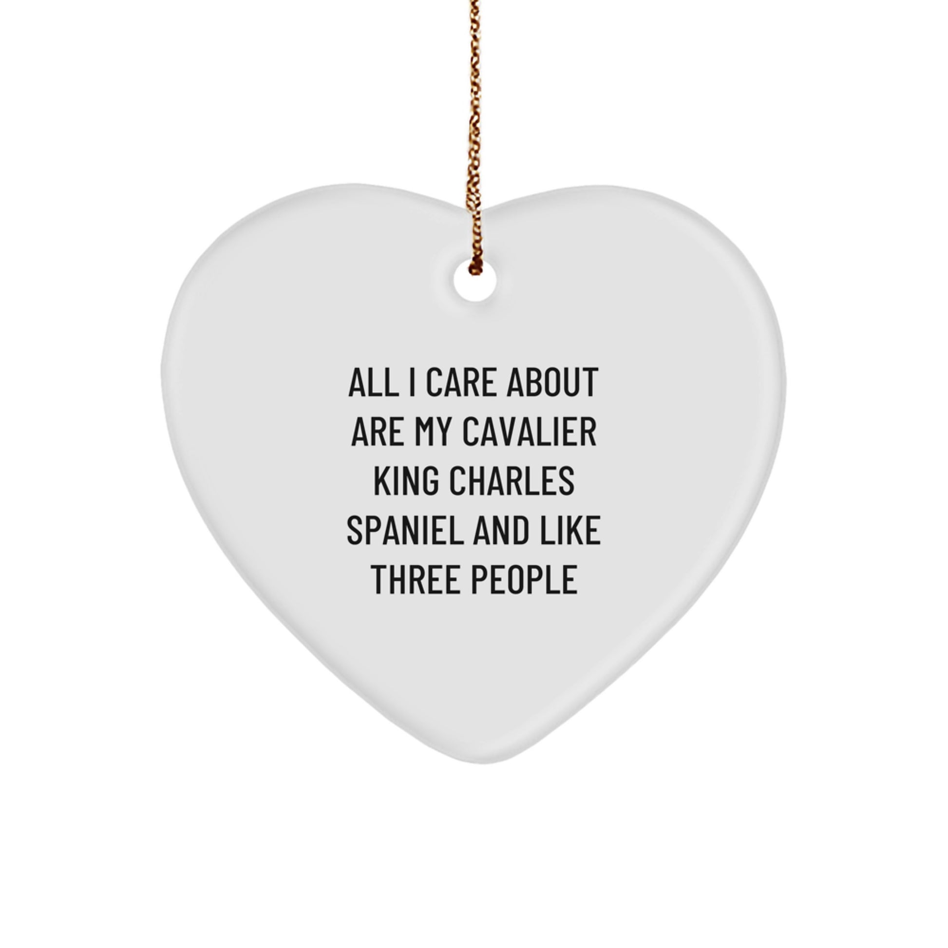 Funny Cavalier King Charles Spaniel Dog Gifts from Friends, Unique Christmas Ornament for Men - All I Care About Are My Cavalier King Charles Spaniel And Like Three People - Image 1
