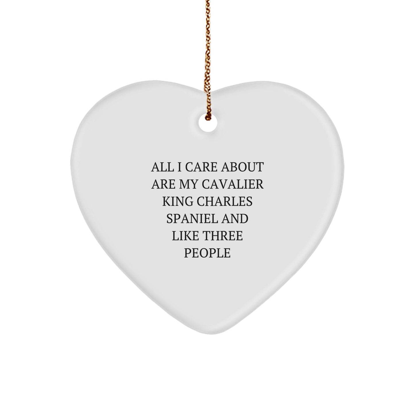 Cavalier King Charles Spaniel Dog Lover Funny Heart Ornament Gifts from Family Friends for Christmas Unique Decoration - Image 1