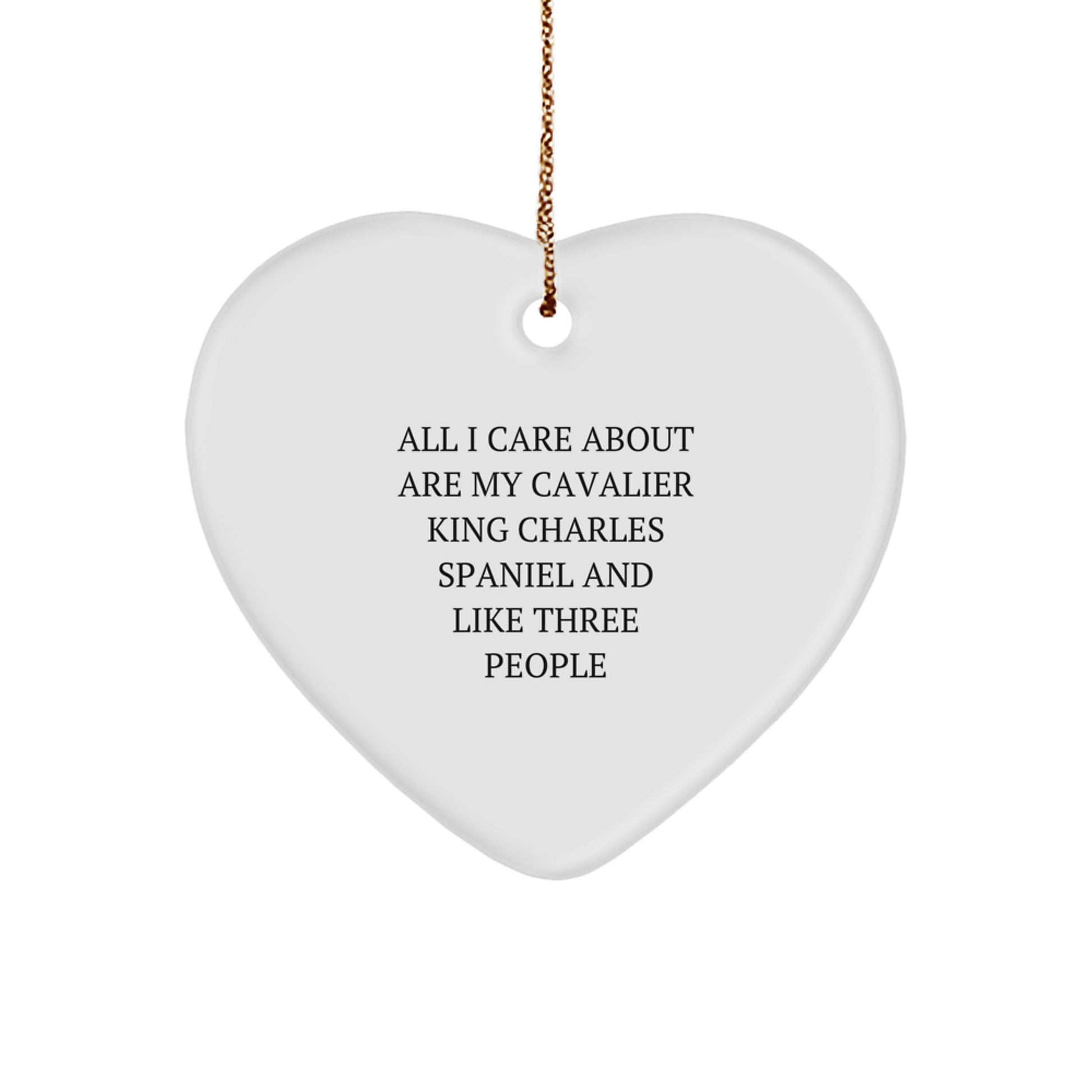 Cavalier King Charles Spaniel Dog Lover Funny Heart Ornament Gifts from Family Friends for Christmas Unique Decoration - Image 1