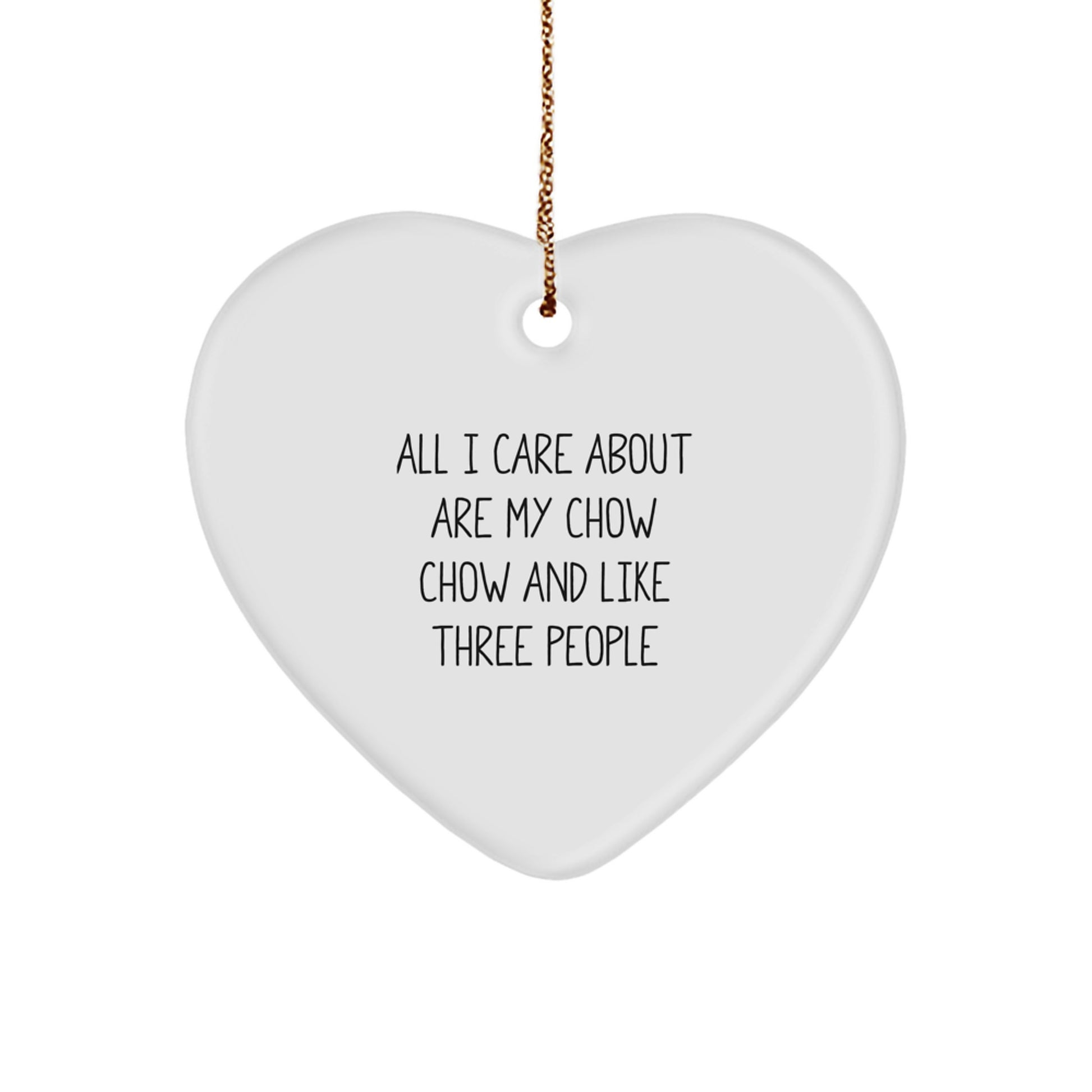 Funny Chow Chow Dog Heart Ornament Gifts from Family for Christmas Unique - Image 1