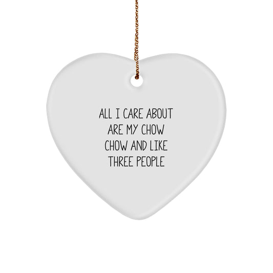 Funny Chow Chow Dog Heart Ornament Gifts from Family for Christmas Unique - Image 1