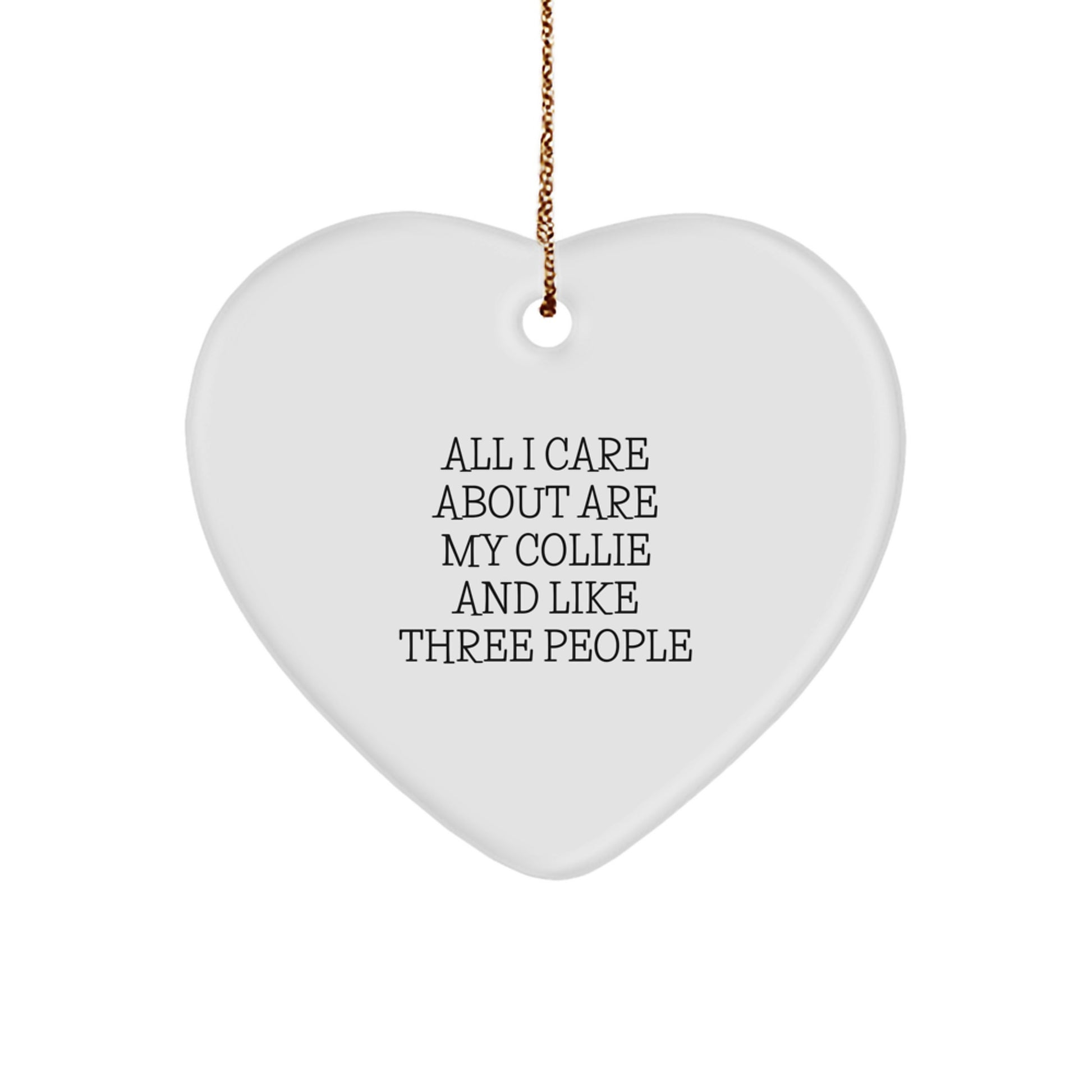 Funny Collie Dog Lover Gifts, Collie Dog Heart Ornament for Christmas Unique Gifts from Grandma, Christmas Unique Gifts for Collie Dog Owners - Image 1