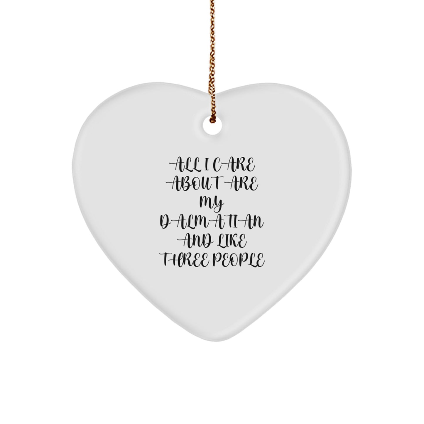 Dalmatian Dog Heart Ornament, Funny Gift for Friends or Family, Christmas Unique Decorations - Image 1