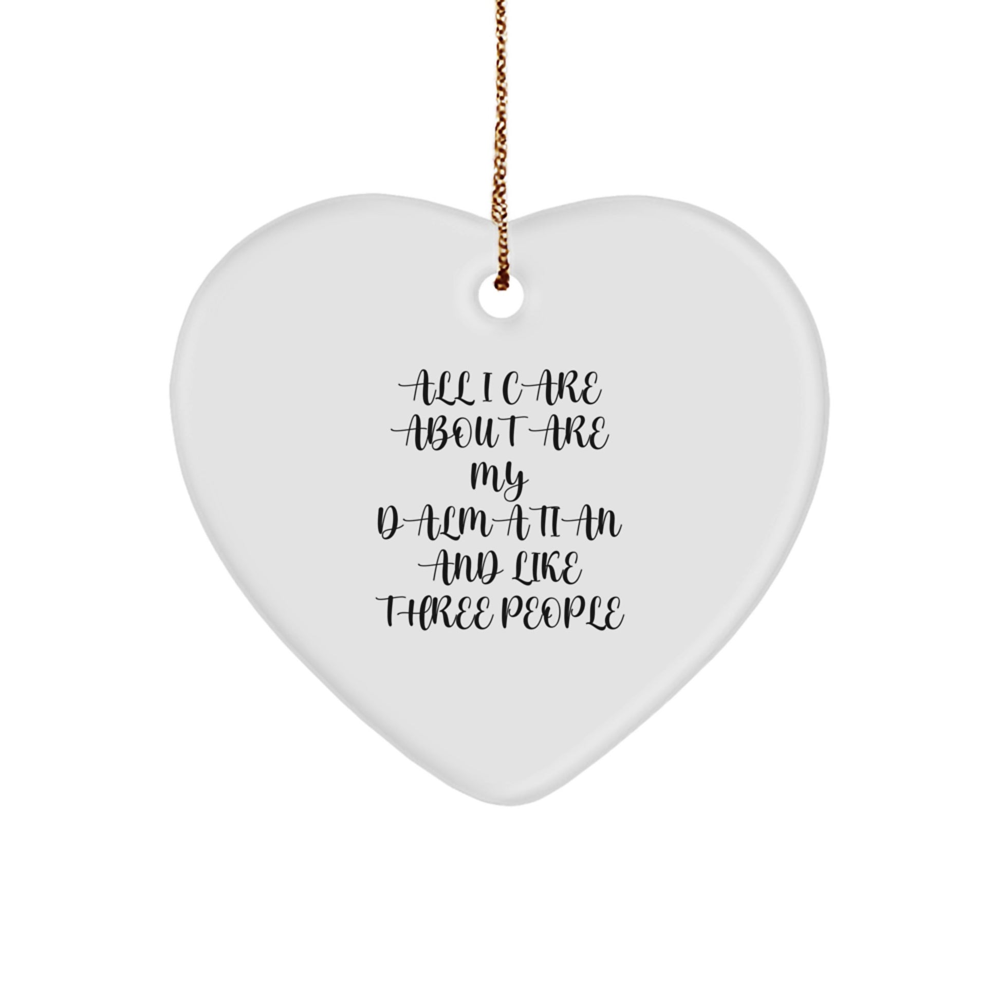 Dalmatian Dog Heart Ornament, Funny Gift for Friends or Family, Christmas Unique Decorations - Image 1