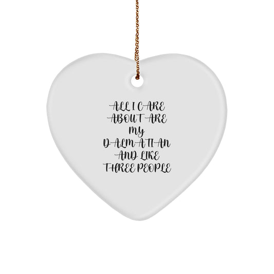 Dalmatian Dog Heart Ornament, Funny Gift for Friends or Family, Christmas Unique Decorations - Image 1