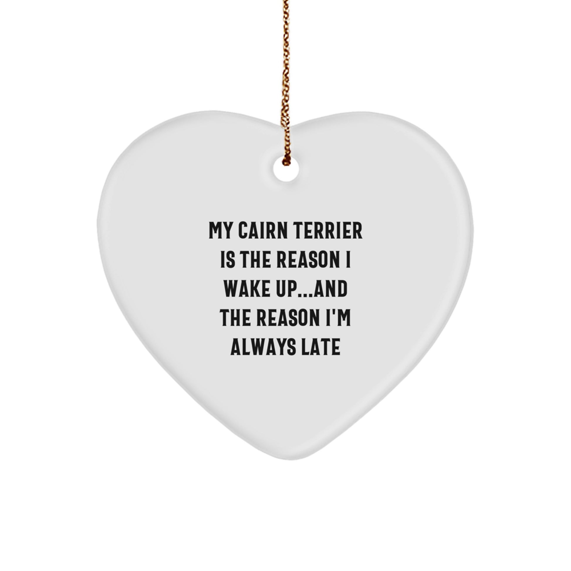 Funny Cairn Terrier Dog Gifts, Heart Ornament from Gifts for Cairn Terrier Dog Lovers, Men, Women, Friends Christmas Unique Presents - Image 1