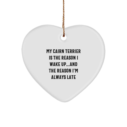 Funny Cairn Terrier Dog Gifts, Heart Ornament from Gifts for Cairn Terrier Dog Lovers, Men, Women, Friends Christmas Unique Presents - Image 1