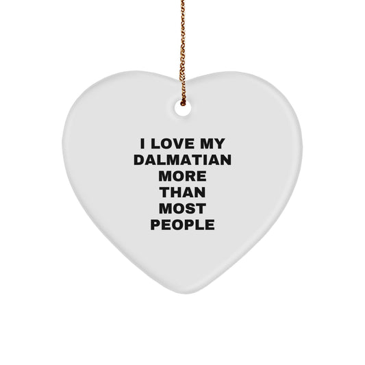 Funny Dalmatian Dog Heart Ornament Gifts from Friends for Dalmatian Dog Lover Christmas Unique Gifts - Image 1