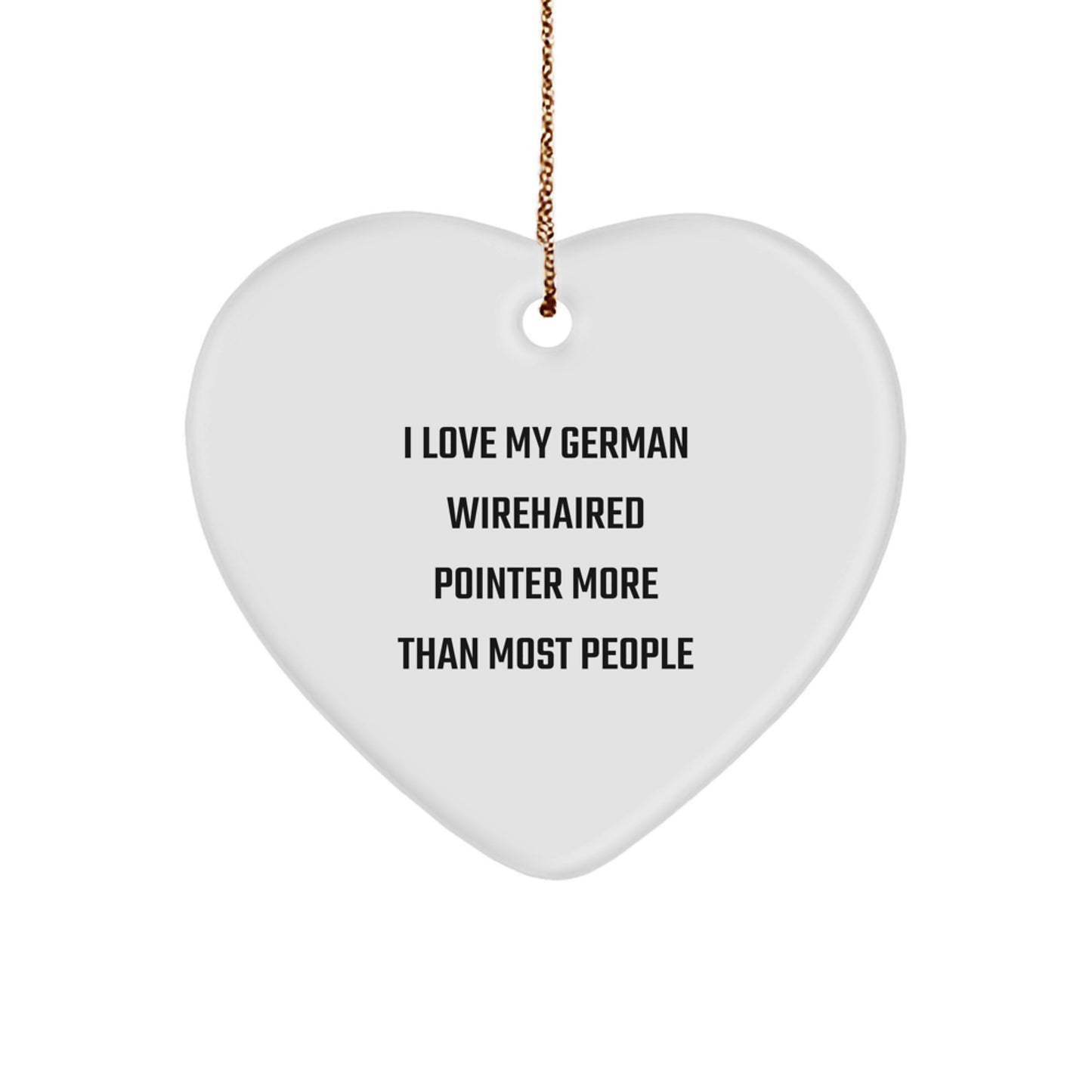 German Wirehaired Pointer Dog Gifts from Men - Funny Heart Ornaments for German Wirehaired Pointer Dog Lover Christmas Unique Gifts - Image 1