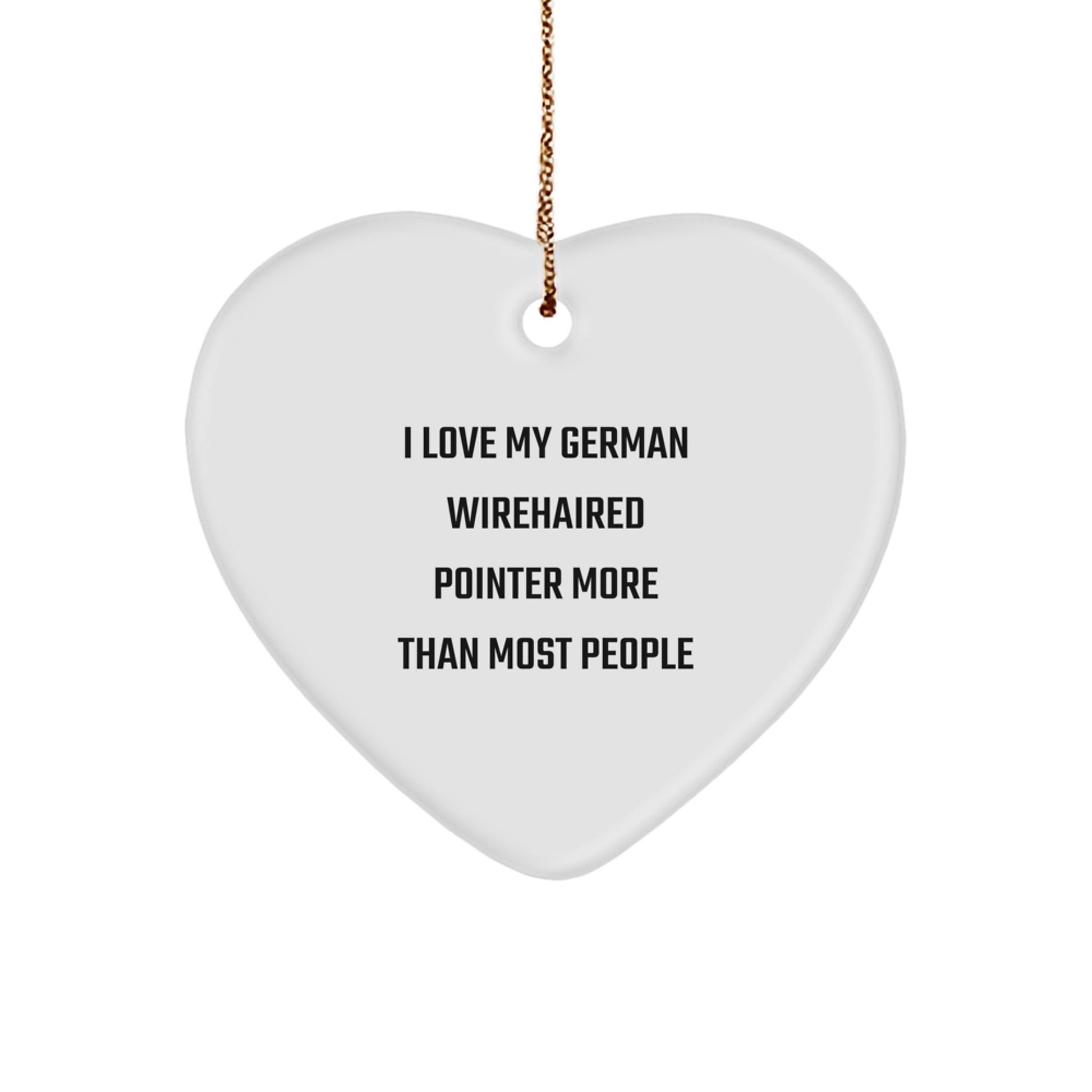 German Wirehaired Pointer Dog Gifts from Men - Funny Heart Ornaments for German Wirehaired Pointer Dog Lover Christmas Unique Gifts - Image 1