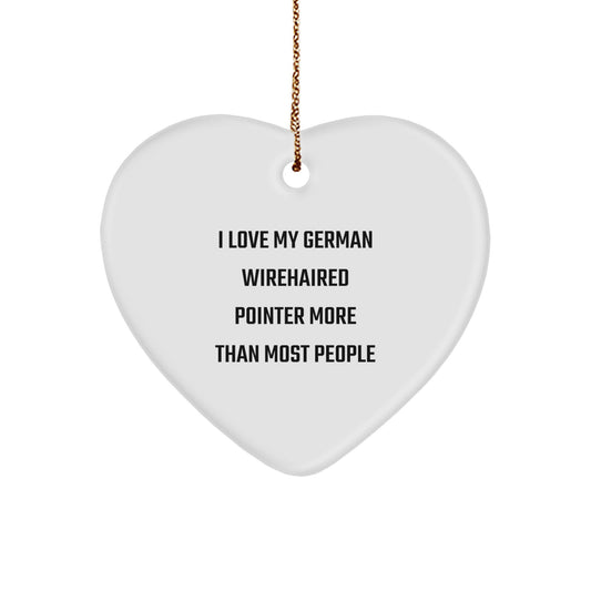 German Wirehaired Pointer Dog Gifts from Men - Funny Heart Ornaments for German Wirehaired Pointer Dog Lover Christmas Unique Gifts - Image 1