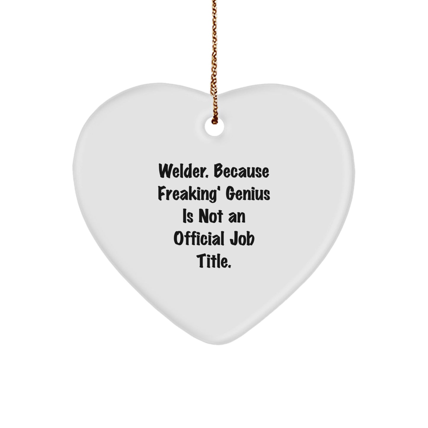 Funny Welder Heart Ornament Gifts from Men to Friends for Christmas Unique - Image 1