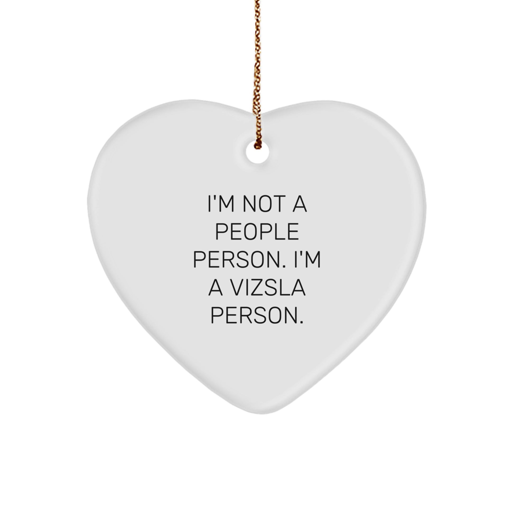 Funny Vizsla Dog Lover Gift, Vizsla Dog Heart Ornament, Gifts from Family to Vizsla Dog Owner for Christmas Unique Gifts - Image 1