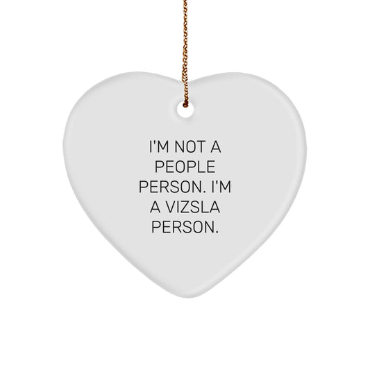 Funny Vizsla Dog Lover Gift, Vizsla Dog Heart Ornament, Gifts from Family to Vizsla Dog Owner for Christmas Unique Gifts - Image 1