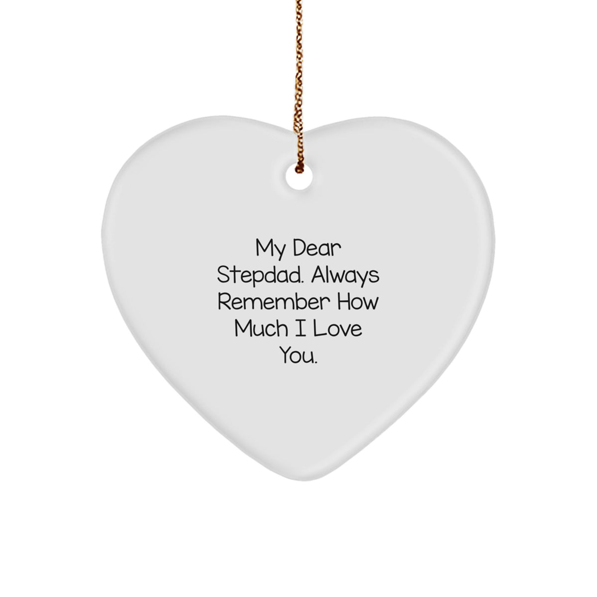 Funny Stepdad Heart Ornament Gifts from Family Members for Stepdads on Christmas Unique Gifts - Image 1