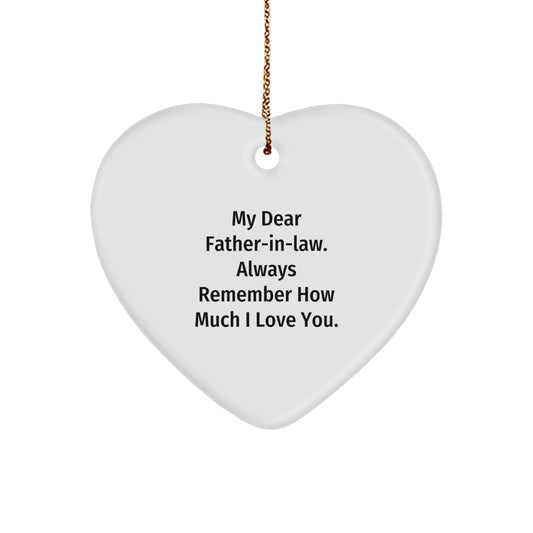 Funny Heart Ornament Gifts for Father-in-law, Unique Christmas Unique Gifts from Family - Image 1
