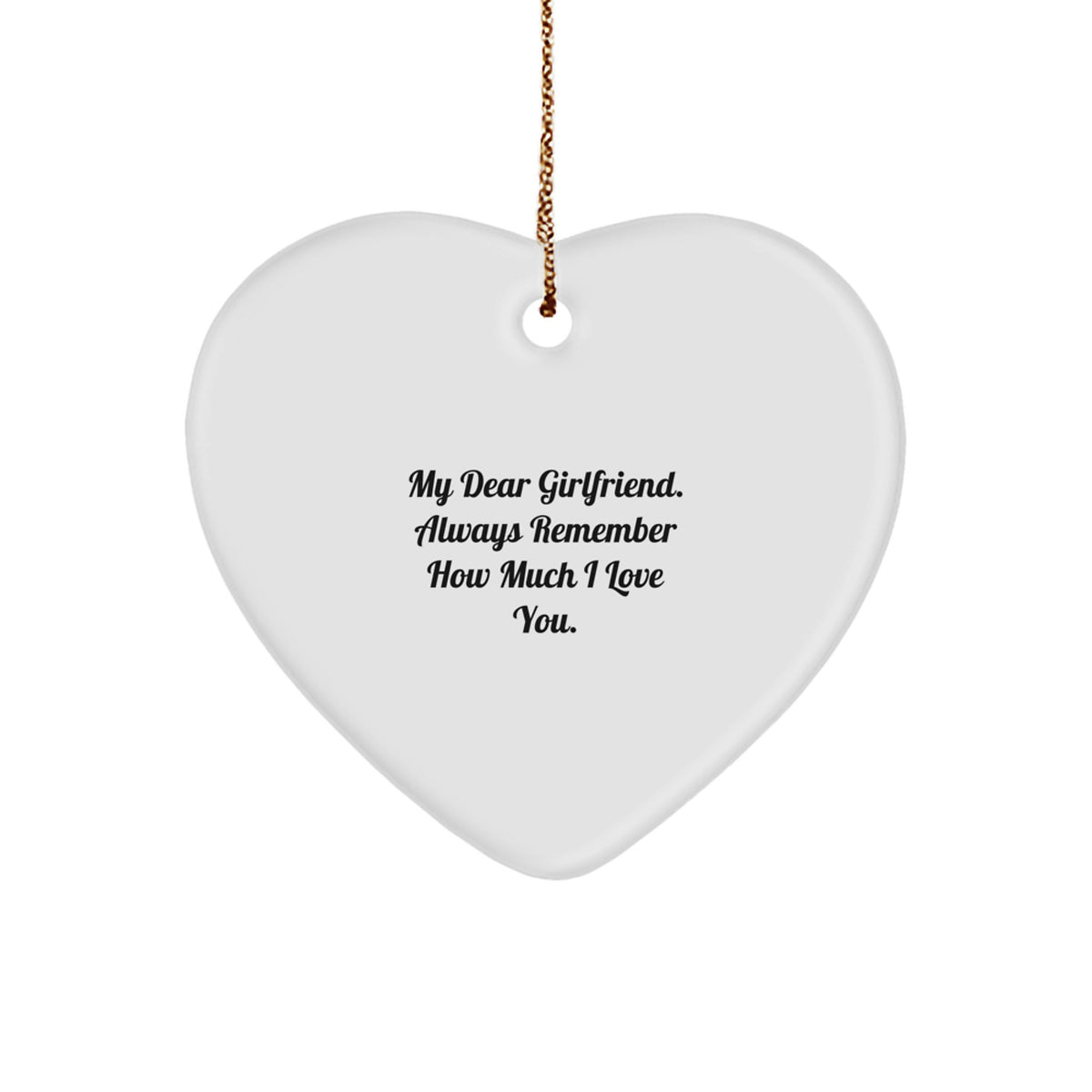 Sweetheart Keepsake Heart Ornament for Him Christmas Unique Gift White - Image 1