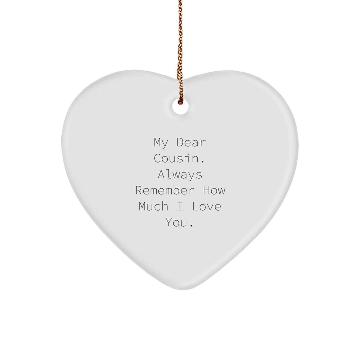 Heartfelt Cousin Christmas Ornament Gift for Friends Novelty Keepsake - Image 1
