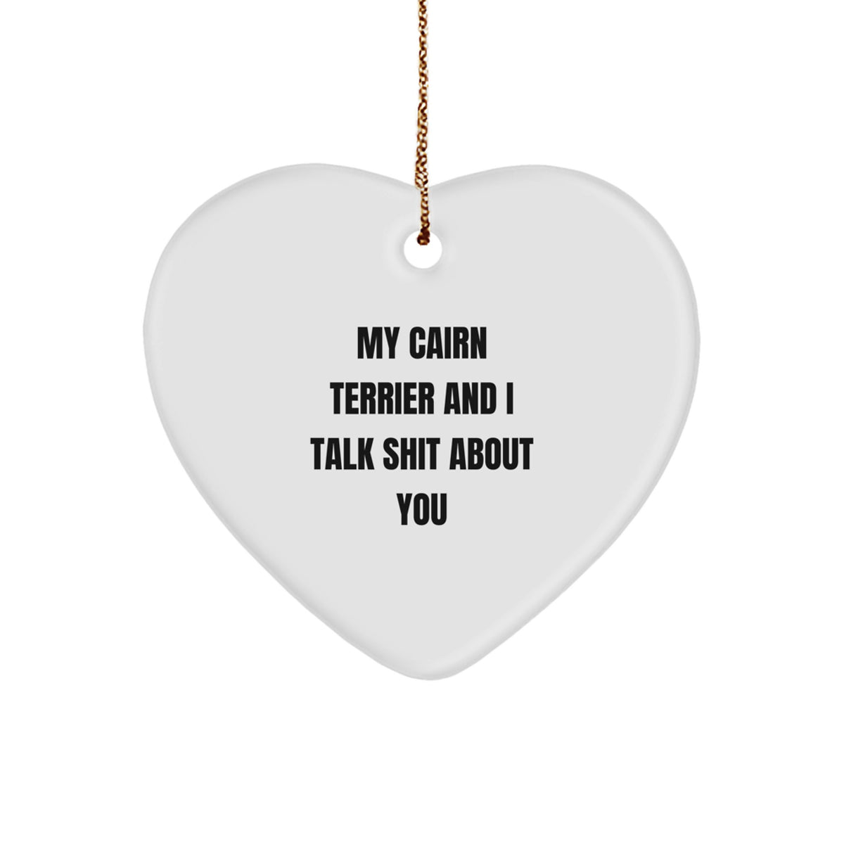 Cairn Terrier Heart Ornament Keepsake for Him Christmas Gift - Image 1