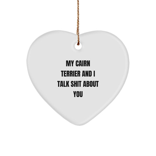 Cairn Terrier Heart Ornament Keepsake for Him Christmas Gift - Image 1