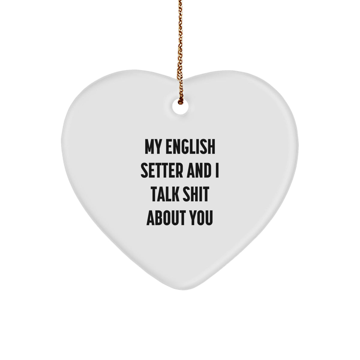 English Setter Heart Ornament Keepsake for Him Christmas Gift - Image 1