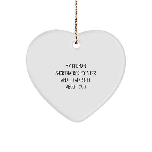Funny German Shorthaired Pointer Dog Gifts from Men to Family with Heart Ornament - Christmas Unique Gifts - Image 1