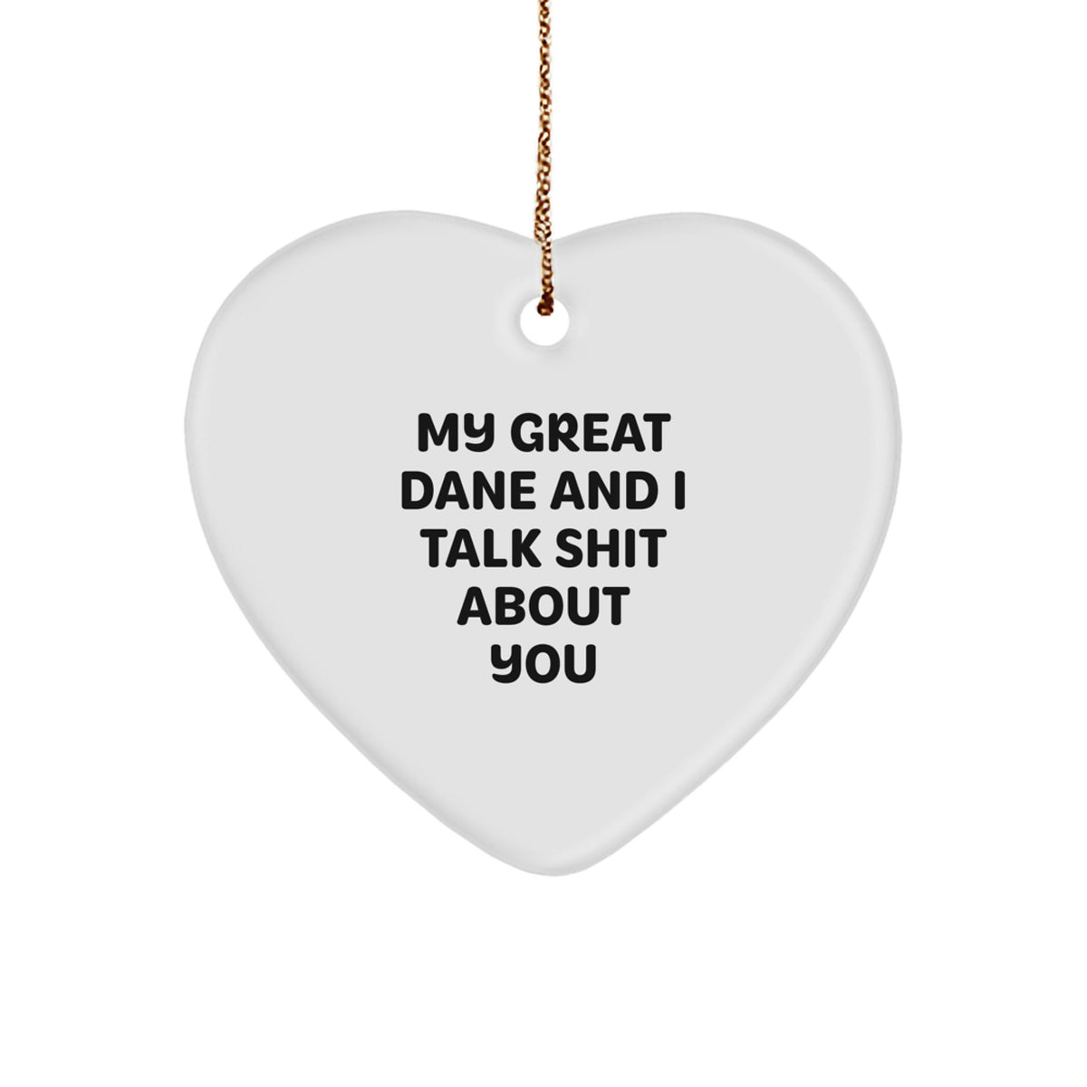 Great Dane Dog Heart Ornament Keepsake for Him Christmas Unique Gift - Image 1