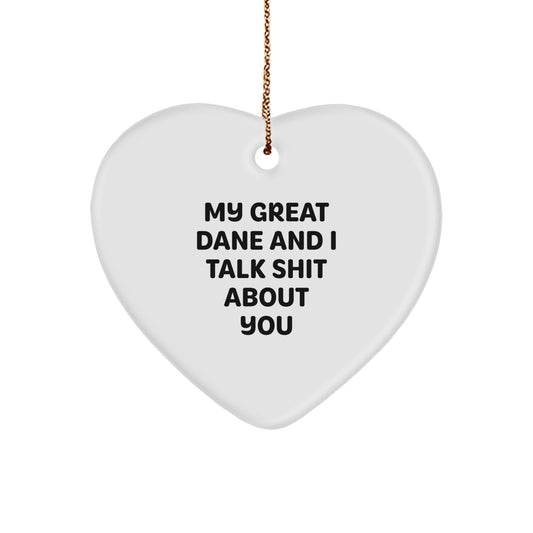 Great Dane Dog Heart Ornament Keepsake for Him Christmas Unique Gift - Image 1
