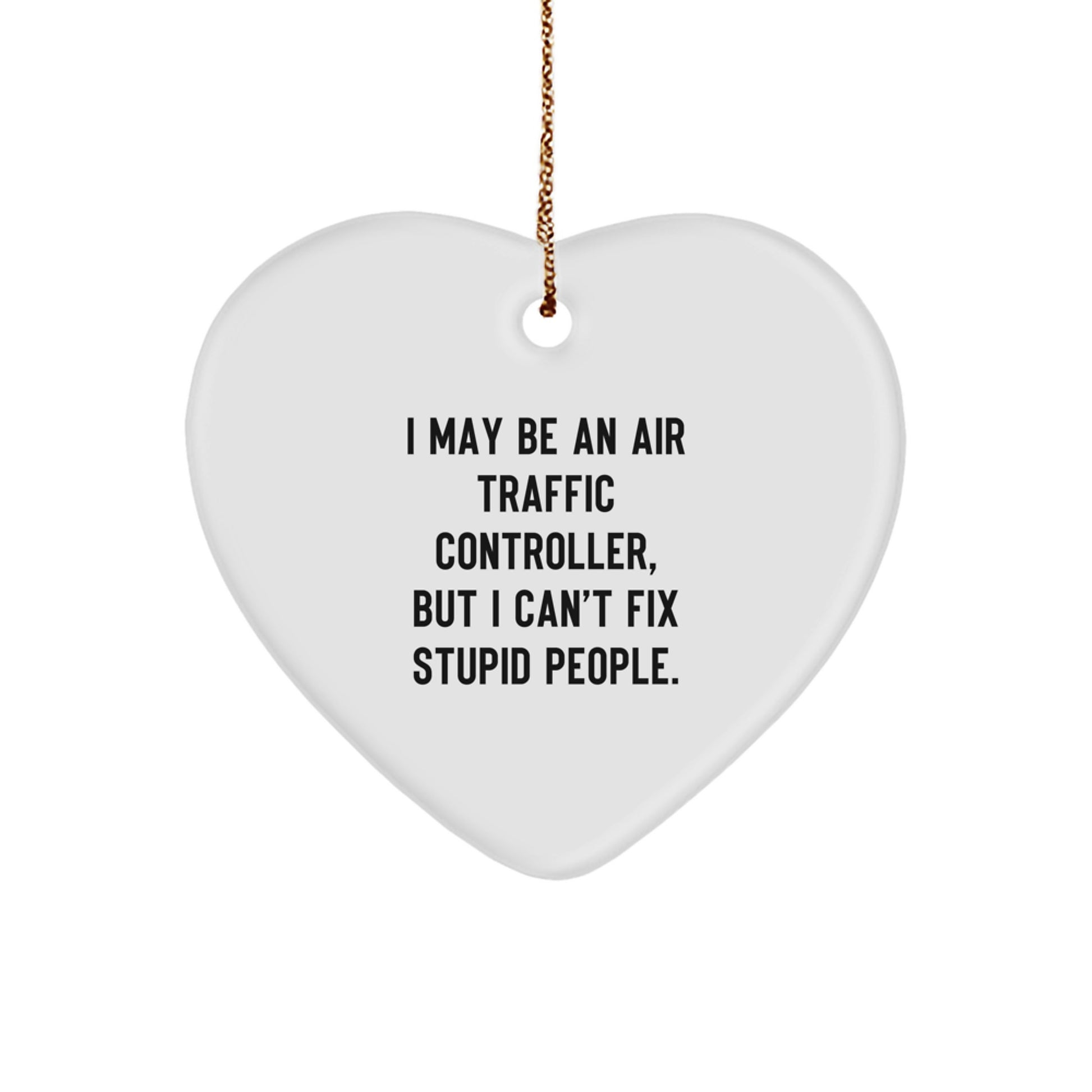 Family Treasure Air Traffic Controller Heart Ornament Christmas Unique Gift - Image 1