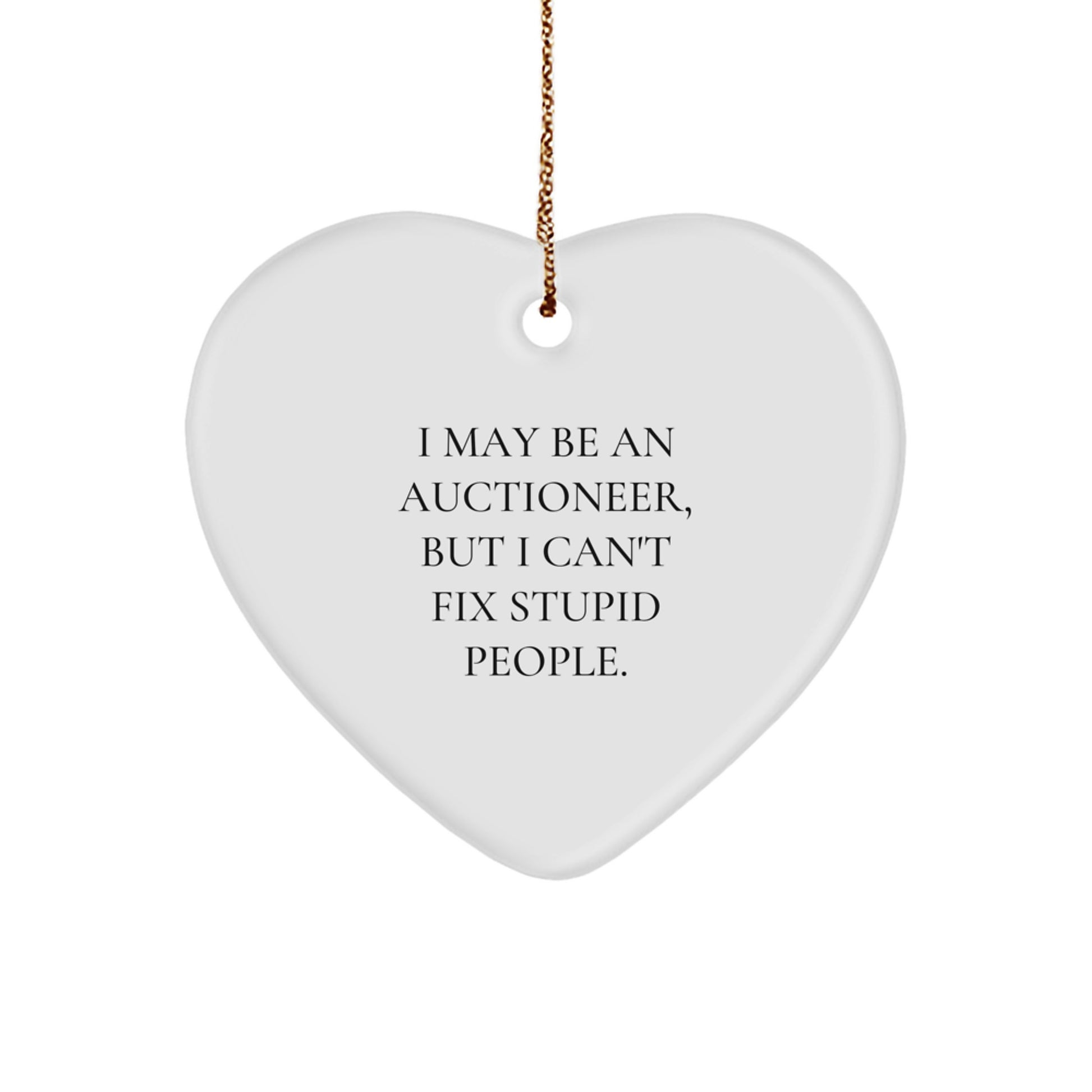 Auctioneer Keepsake Christmas Ornament for Him Gift - Image 1