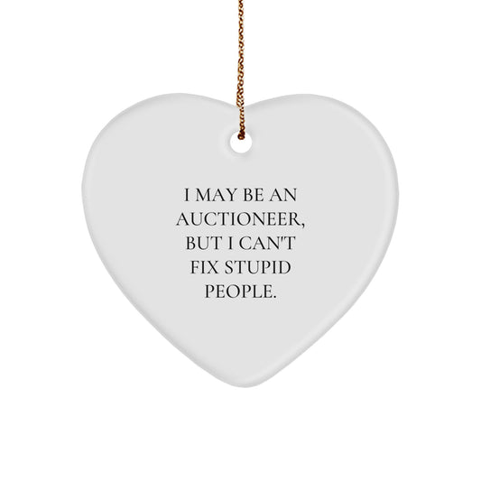 Auctioneer Keepsake Christmas Ornament for Him Gift - Image 1