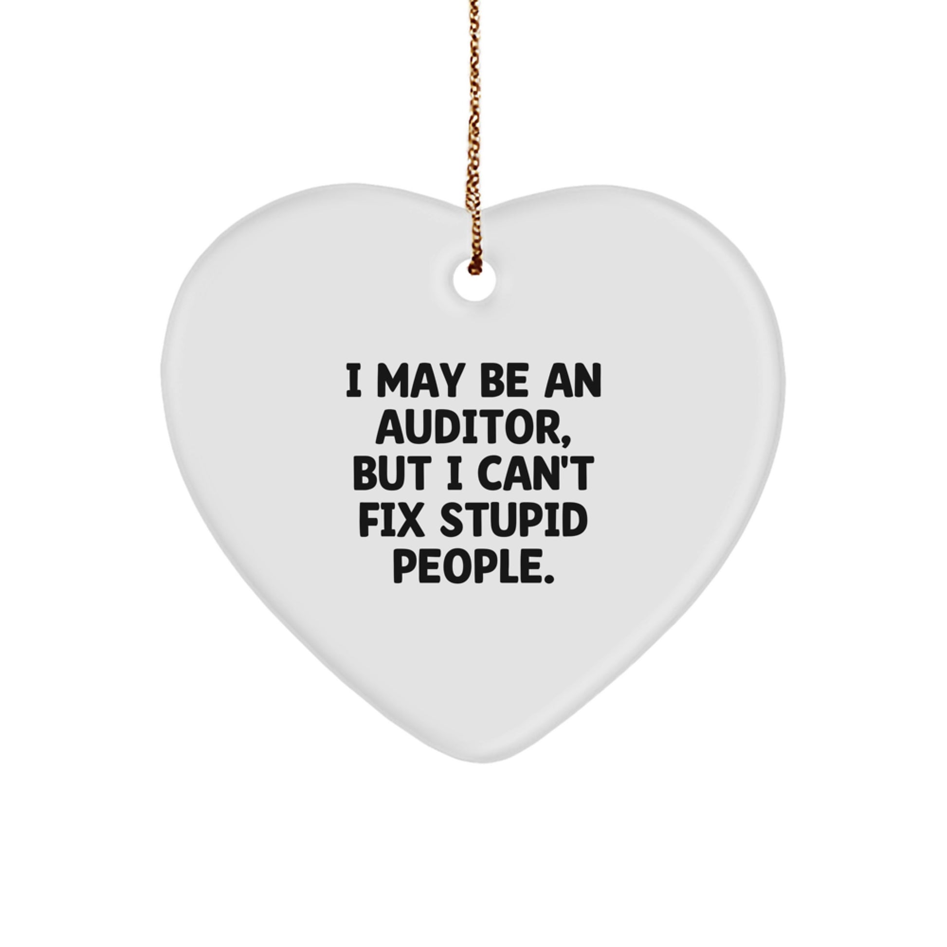 Funny Auditor Heart Ornament Gifts from Men to Coworkers - Christmas Unique Gifts for Auditor Friends and Family - Image 1