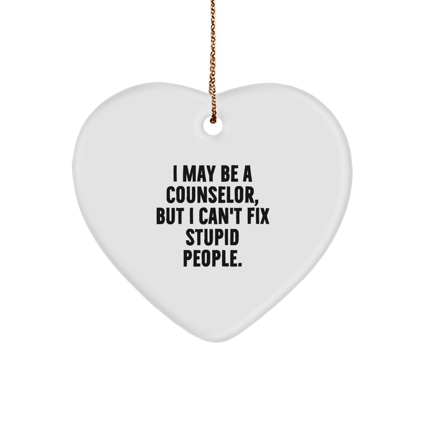 Funny Counselor Heart Ornament Gifts from Men for Christmas Unique Gifts - Image 1
