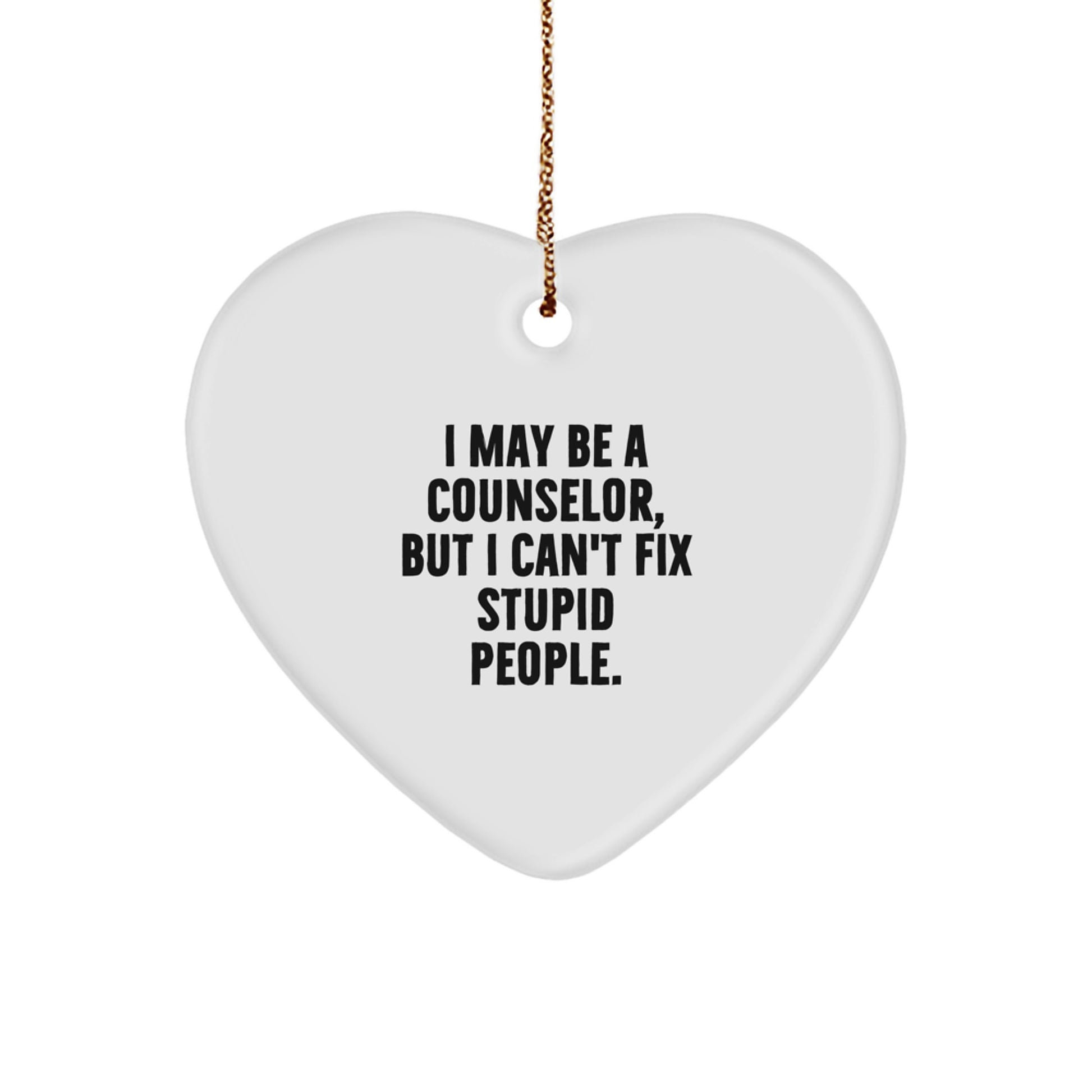 Funny Counselor Heart Ornament Gifts from Men for Christmas Unique Gifts - Image 1