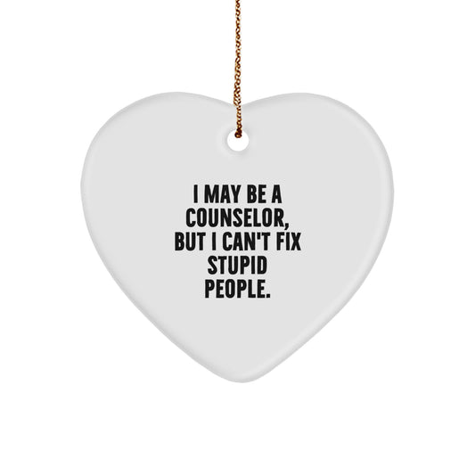Funny Counselor Heart Ornament Gifts from Men for Christmas Unique Gifts - Image 1