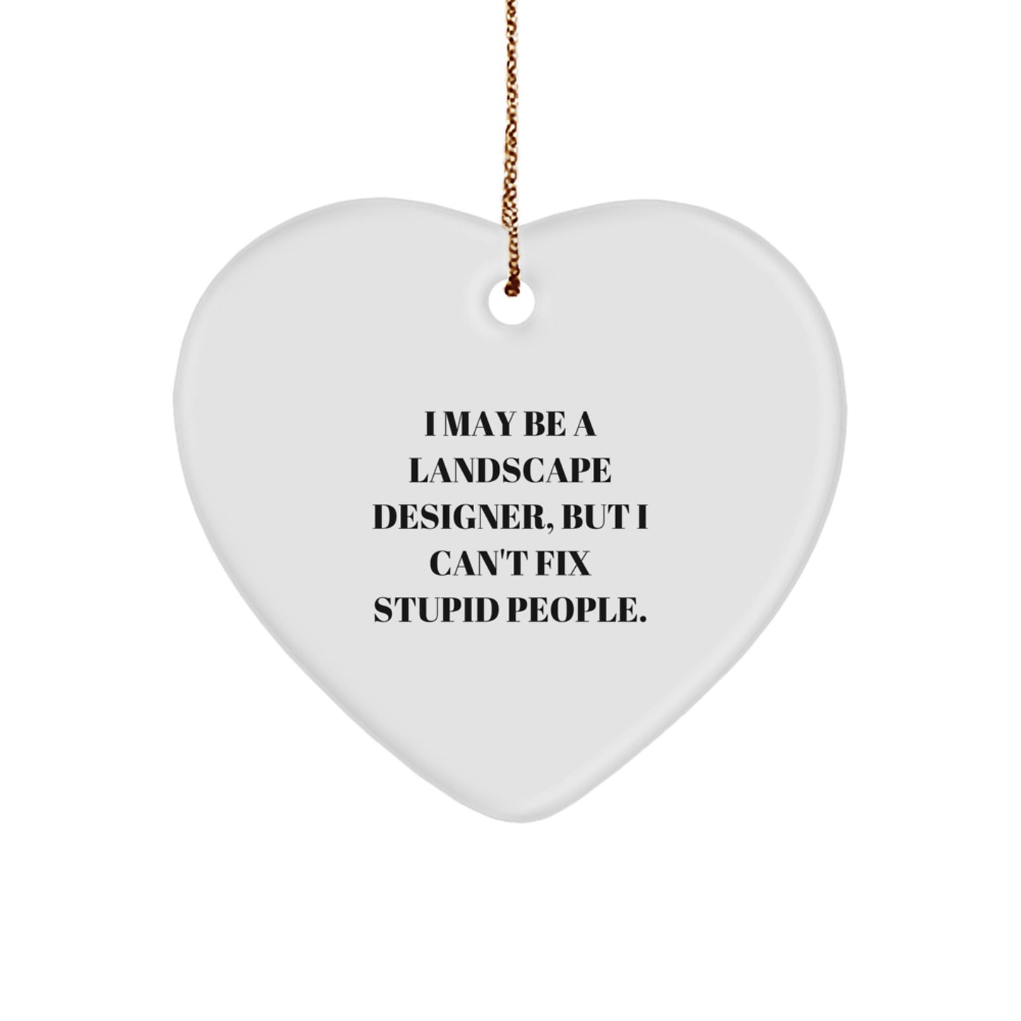 Funny Landscape Designer Heart Ornament Gifts from Friends for Christmas Unique Presents - Image 1