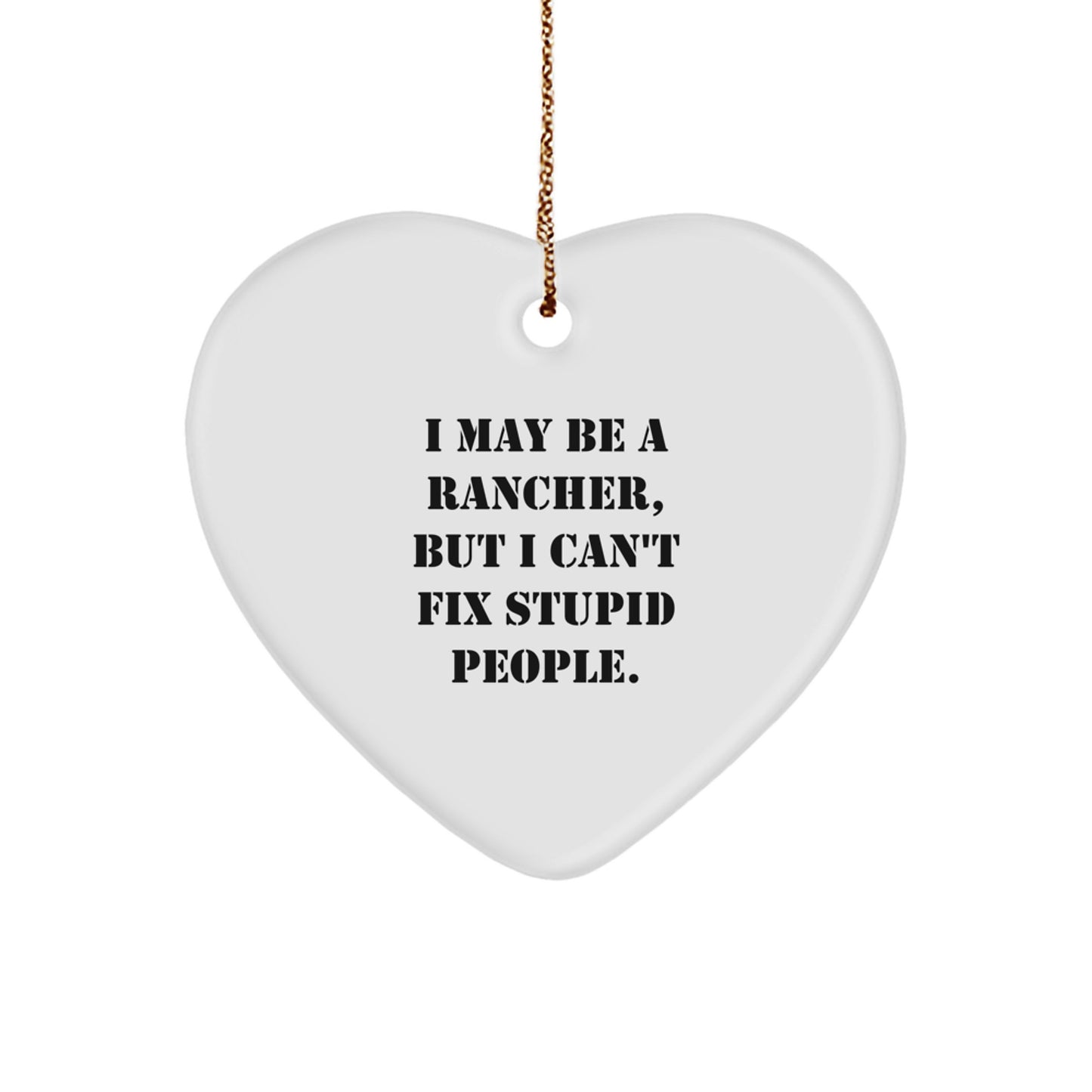 Christmas Gift Heart Ornament for Her Rancher Present - Image 1